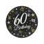 Geburtstag B&C Happy Birthday 60 Pappteller, 6 Stk, 18 cm