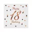 Geburtstag B&C White Happy Birthday 18 Servietten 20er-Pack 33x33 cm