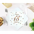 Geburtstag B&C White Happy Birthday 18 Servietten 20er-Pack 33x33 cm