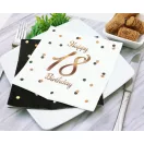 Geburtstag B&C White Happy Birthday 18 Servietten 20er-Pack 33x33 cm