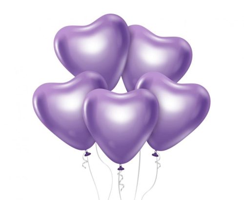 Liebe Platinum Light Purple Herzluftballon, 6er Pack, 12 Zoll (30 cm)