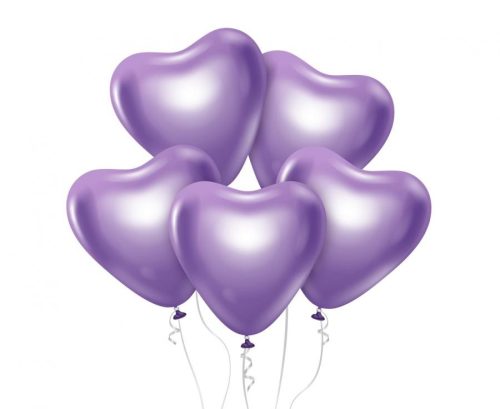 Herz Platinum Light Purple Ballon, Luftballon 6 Stück 12 Zoll (30 cm)