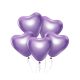 Herz Platinum Light Purple Ballon, Luftballon 6 Stück 12 Zoll (30 cm)