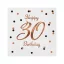 Geburtstag B&C White Happy Birthday 30 Servietten 20 Stk 33x33 cm