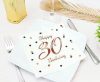 Geburtstag B&C White Happy Birthday 30 Servietten 20 Stk 33x33 cm