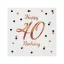 Geburtstag B&C White Happy Birthday 40 Serviette 20er Pack 33x33 cm