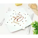 Geburtstag B&C White Happy Birthday 40 Serviette 20er Pack 33x33 cm