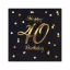Geburtstag B&C Gold Happy Birthday 40 Servietten 20 Stk 33x33 cm