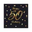 Geburtstag B&C Gold Happy Birthday 50 Serviette 20 Stk 33x33 cm