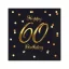Geburtstag B&C Gold Happy Birthday 60 Serviette, 20er-Pack, 33x33 cm