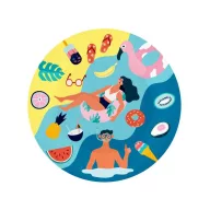 Sommer Beach Papierteller 6 Stk 18 cm
