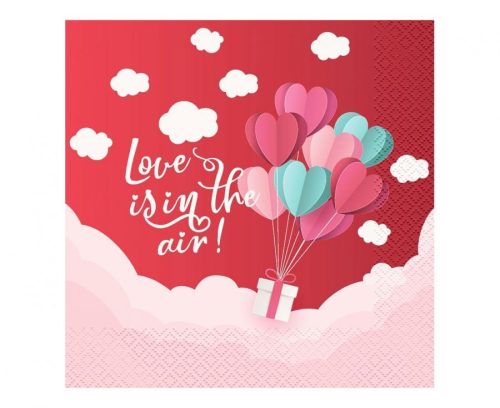 Liebe Love Is In The Air Red Serviette 20 Stück 33x33 cm