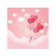 Liebe Love Is In The Air Pink Serviette 20 Stk. 33x33 cm