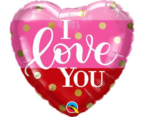 Liebe I Love You Dots Folienballon 46 cm
