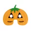 Halloween Orange Kürbis Filzmaske 19 cm