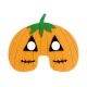 Pumpkin Orange Kürbisfilz Maske 19 cm