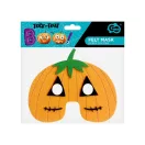 Halloween Orange Kürbis Filzmaske 19 cm
