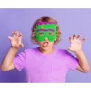 Halloween Green Monster Filzmaske 18 cm