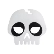 Halloween White Schädel Filzmaske 18 cm