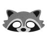 Waschbär Raccoon Filz Maske 18 cm