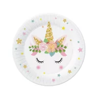 Einhorn Star Papierteller 6er-Set, 18 cm