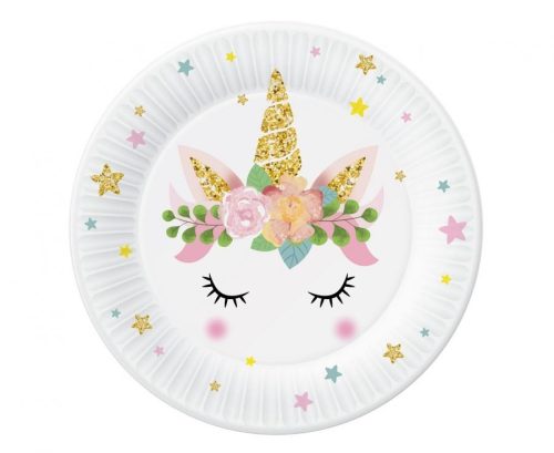 Einhorn Star Papierteller 6er-Set, 18 cm
