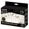 Weiß White-Gold Ballon, Luftballon Girlande 70er Set Set