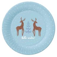 Weihnachten Hello Winter i Pappteller 6 Stk 18 cm