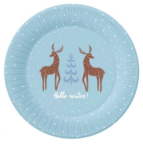 Weihnachten Hello Winter Pappteller 6 Stk. 18 cm