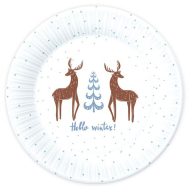 Weihnachten Hello Winter i Pappteller 6 Stk 18 cm