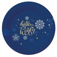 Weihnachten Snowflakes i Pappteller 6 Stk 18 cm