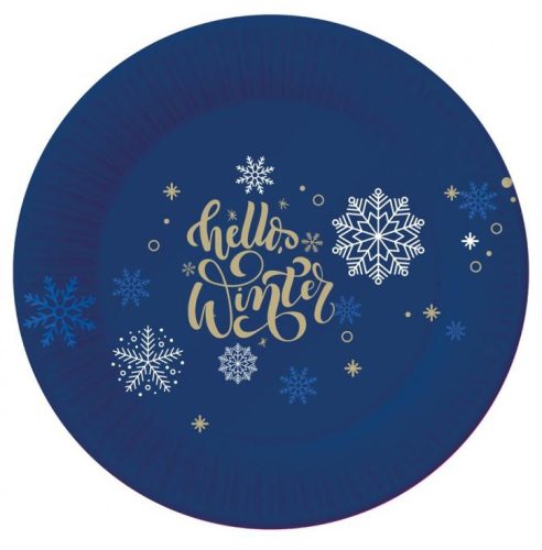 Weihnachten Snowflakes Pappteller 6 Stk. 18 cm