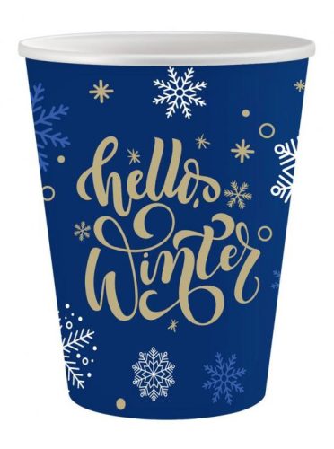 Weihnachten Hello Winter i Papierbecher 6 Stk 250 ml