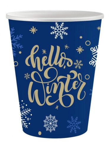 Weihnachten Hello Winter Pappbecher 6 Stk. 250 ml