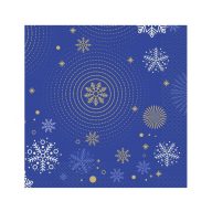Weihnachten Navy Blue Snowflakes i Serviette 20 Stk 33x33 cm