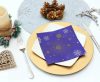 Weihnachten Navy Blue Snowflakes i Serviette 20 Stk 33x33 cm