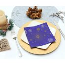 Weihnachten Navy Blue Snowflakes i Serviette 20 Stk 33x33 cm