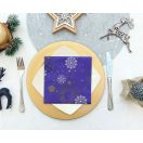 Weihnachten Navy Blue Snowflakes i Serviette 20 Stk 33x33 cm