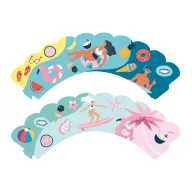 Sommer Surfing  Muffin Dekoration 6-er Set