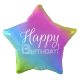 Geburtstag Rainbow  Regenbogen Happy Birthday Sternfolienballon 44 cm