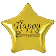   Geburtstag Gold Goldener Happy Birthday Stern Folienballon 44 cm