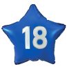 Geburtstag Blue Blauer Happy Birthday 18 Stern Folienballon 44 cm