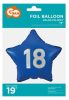Geburtstag Blue Blauer Happy Birthday 18 Stern Folienballon 44 cm