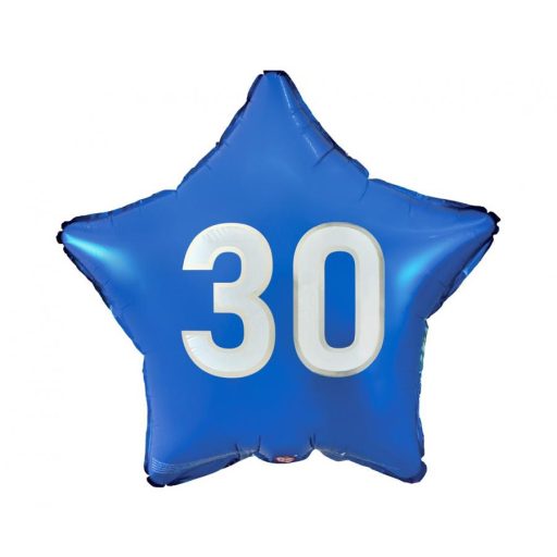 Geburtstag Blue Blauer Happy Birthday 30 Stern Folienballon 44 cm