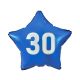 Geburtstag Blue Blauer Happy Birthday 30 Stern Folienballon 44 cm
