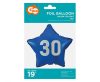 Geburtstag Blue Blauer Happy Birthday 30 Stern Folienballon 44 cm