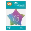 Geburtstag Rainbow  Regenbogen Happy Birthday 18-Stern Folienballon 44 cm