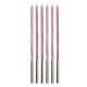 Farbe Candy Pink Rosa Geburtstagskerzen Set, 6 Stk.