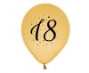 Gold Happy Birthday 18 gold Ballon, Luftballon 5Stück 12 Zoll (30cm)