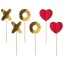 Liebe XOXO Red XOXO dekorativer Stab, 6er-Pack